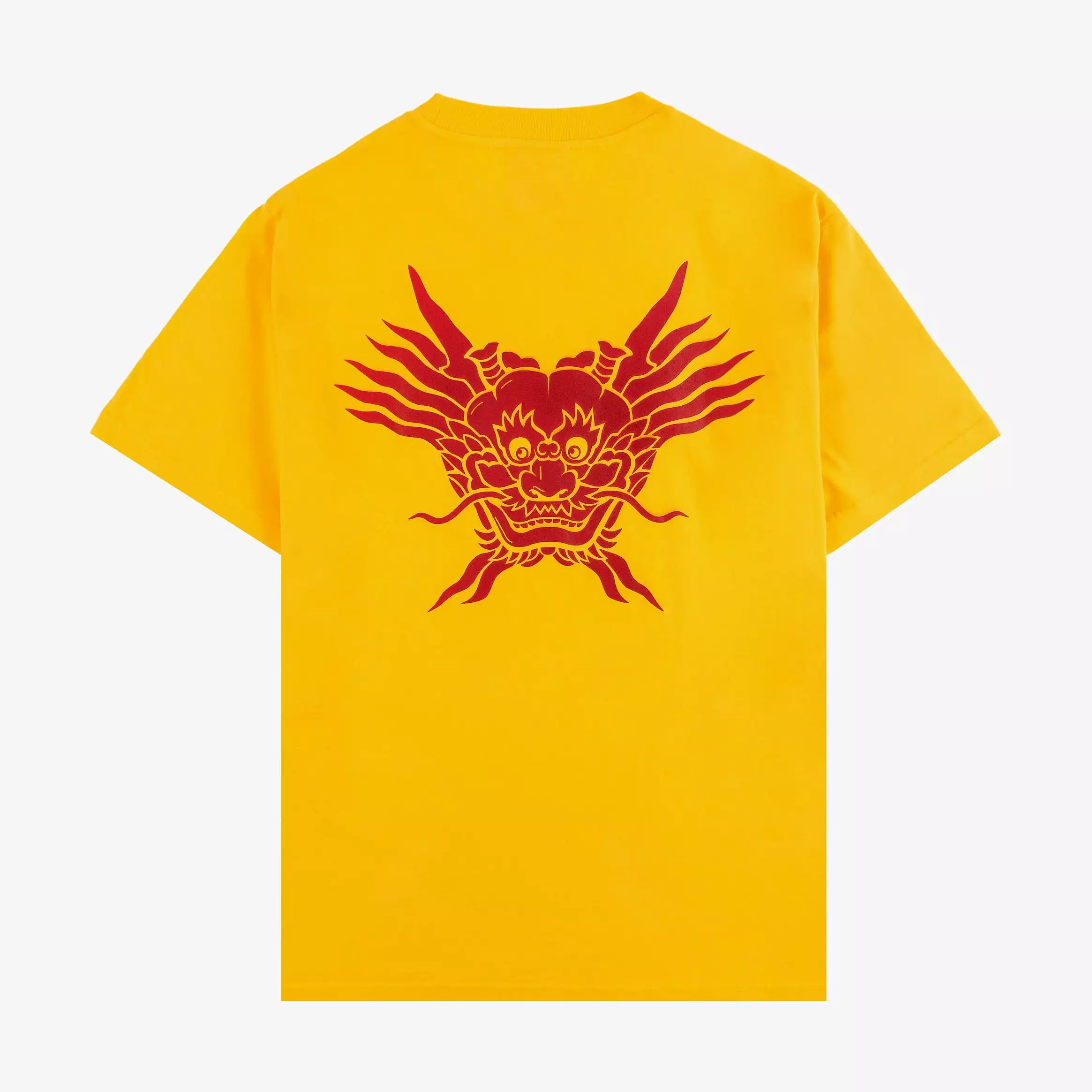 SP x Bruce Lee Tonal Dragon Mens Short Sleeve Shirt (Yellow)