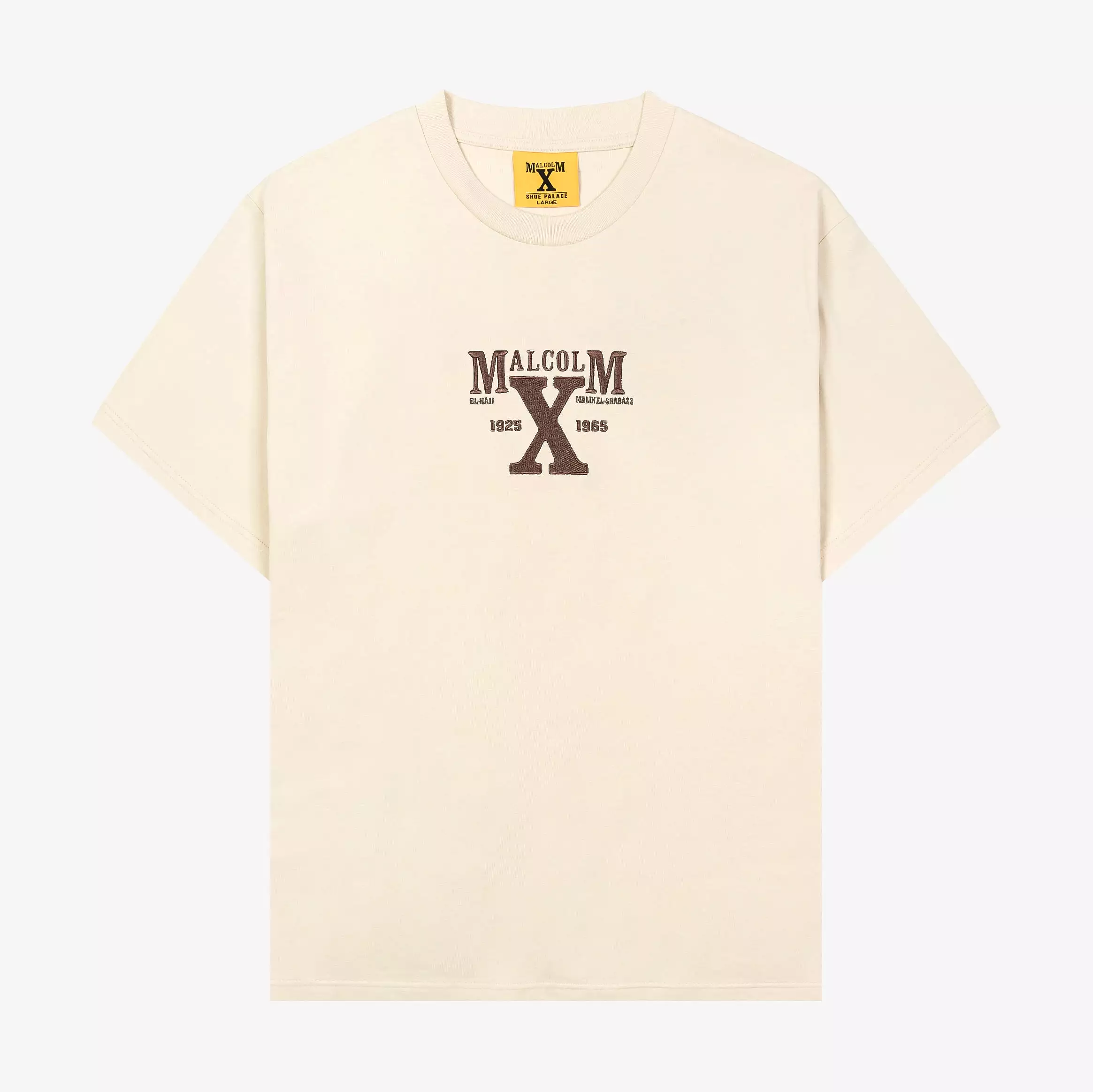 SP x Malcom X Interview Mens Short Sleeve Shirt (Beige/Brown)