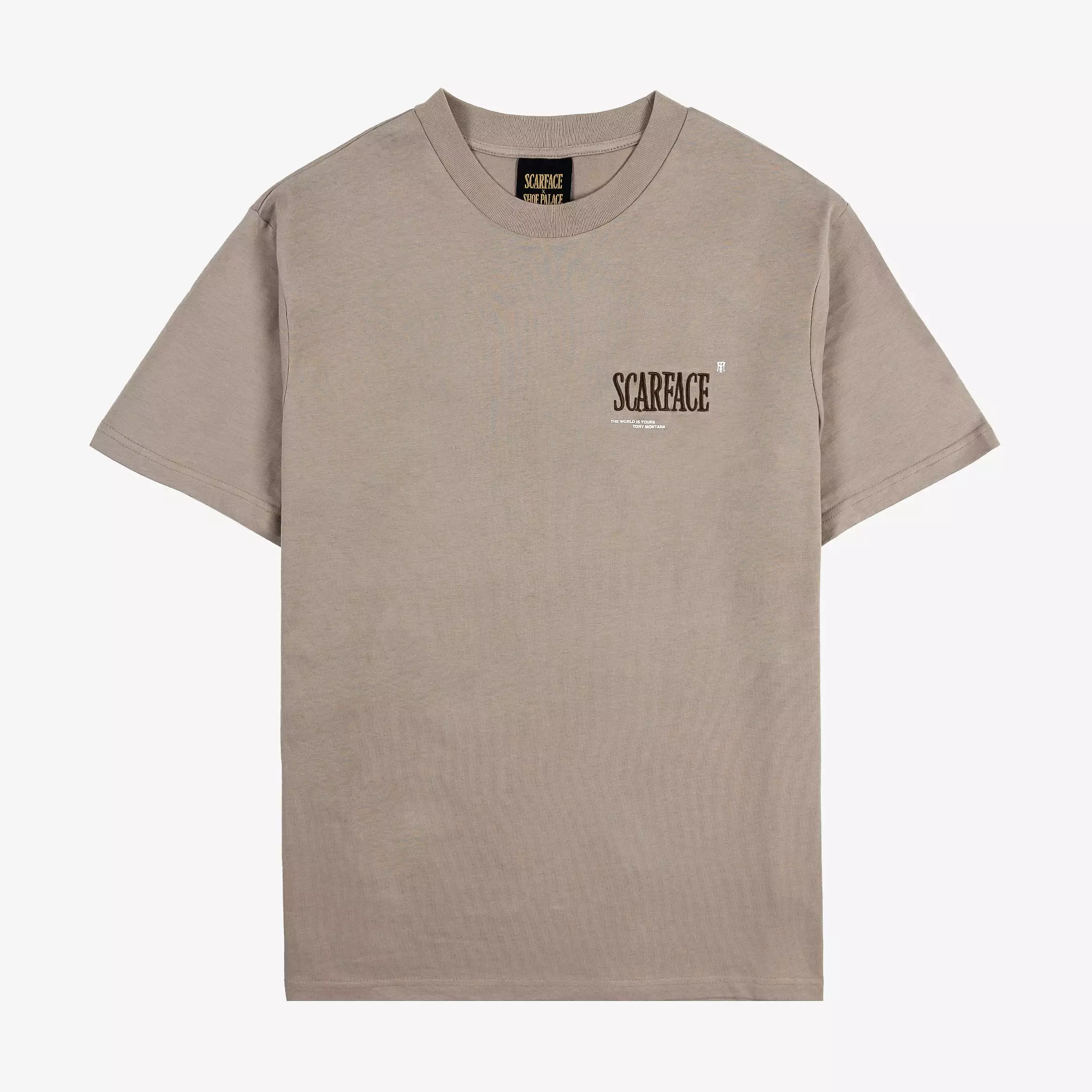 SP x Scarface Day At The Office Mens Short Sleeve Shirt (Taupe)