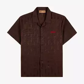 SP x Scarface Woven Logo Mens Short Sleeve Shirt (Brown)