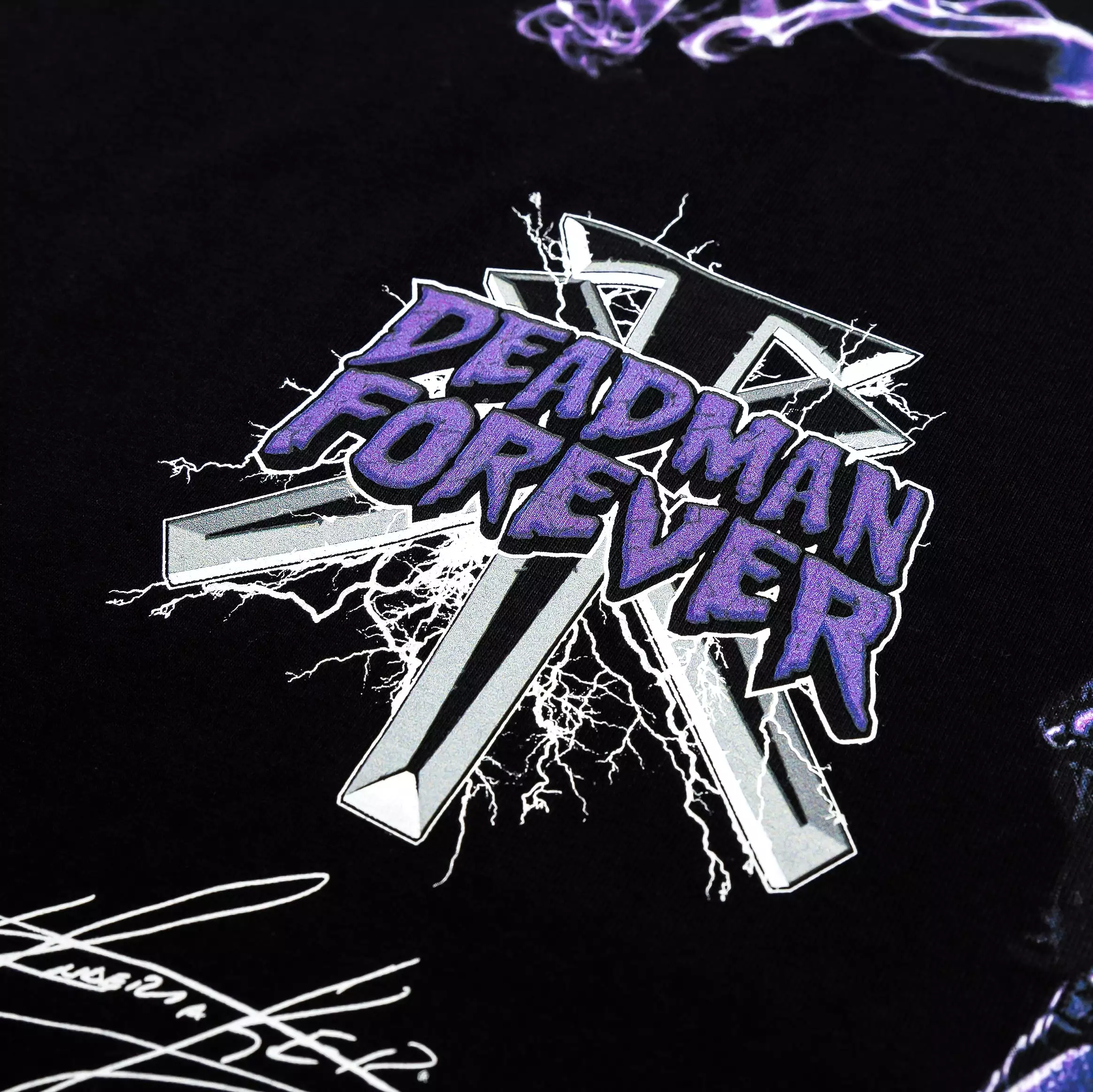 SP x WWE Deadman Mens Short Sleeve Shirt (Black/Purple)