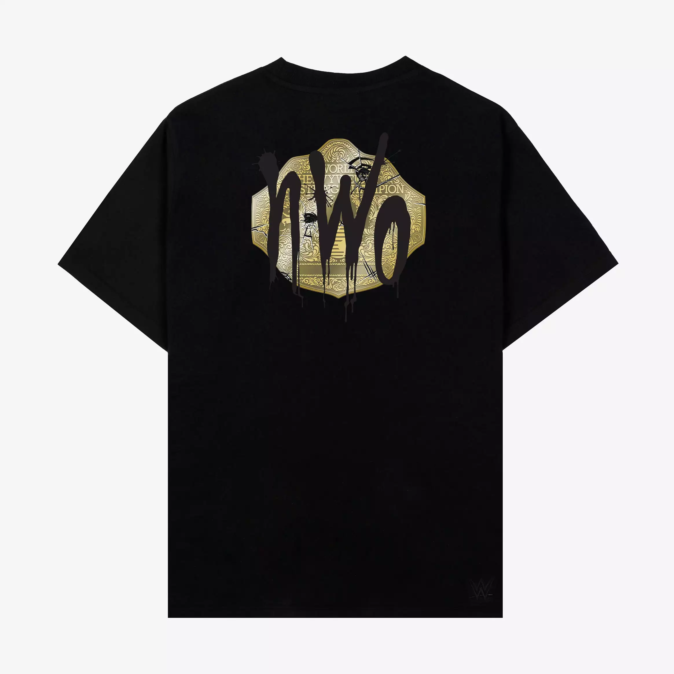 SP x WWE New World Order Mens Short Sleeve Shirt (Black/Gold)