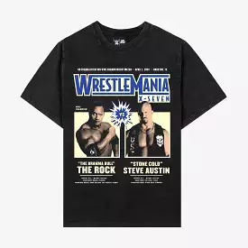 SP x WWE WrestleMania 17 Mens Short Sleeve Shirt (Black/Gold)