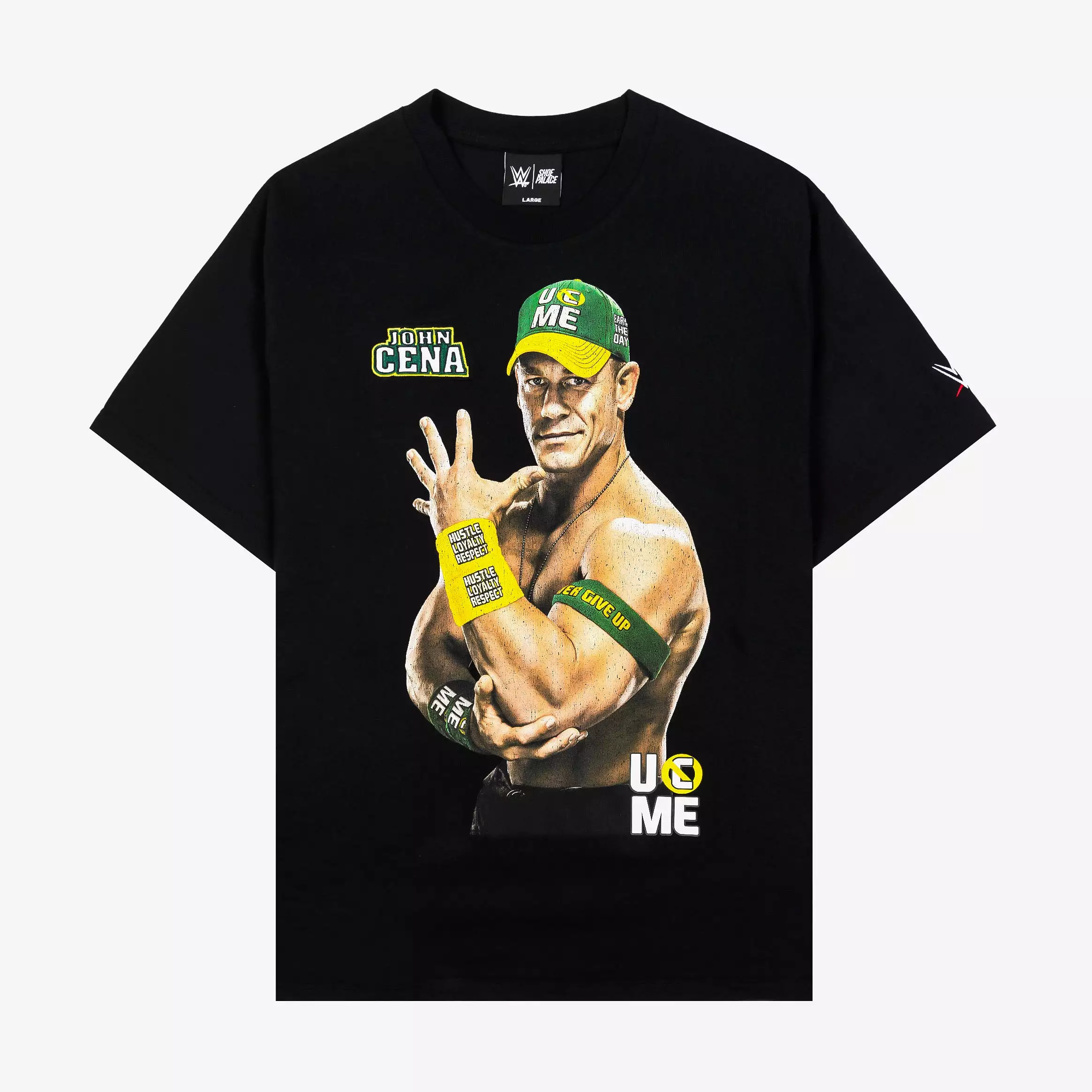 SP x WWE You Cant See Me Mens Short Sleeve Shirt (Black/Green)