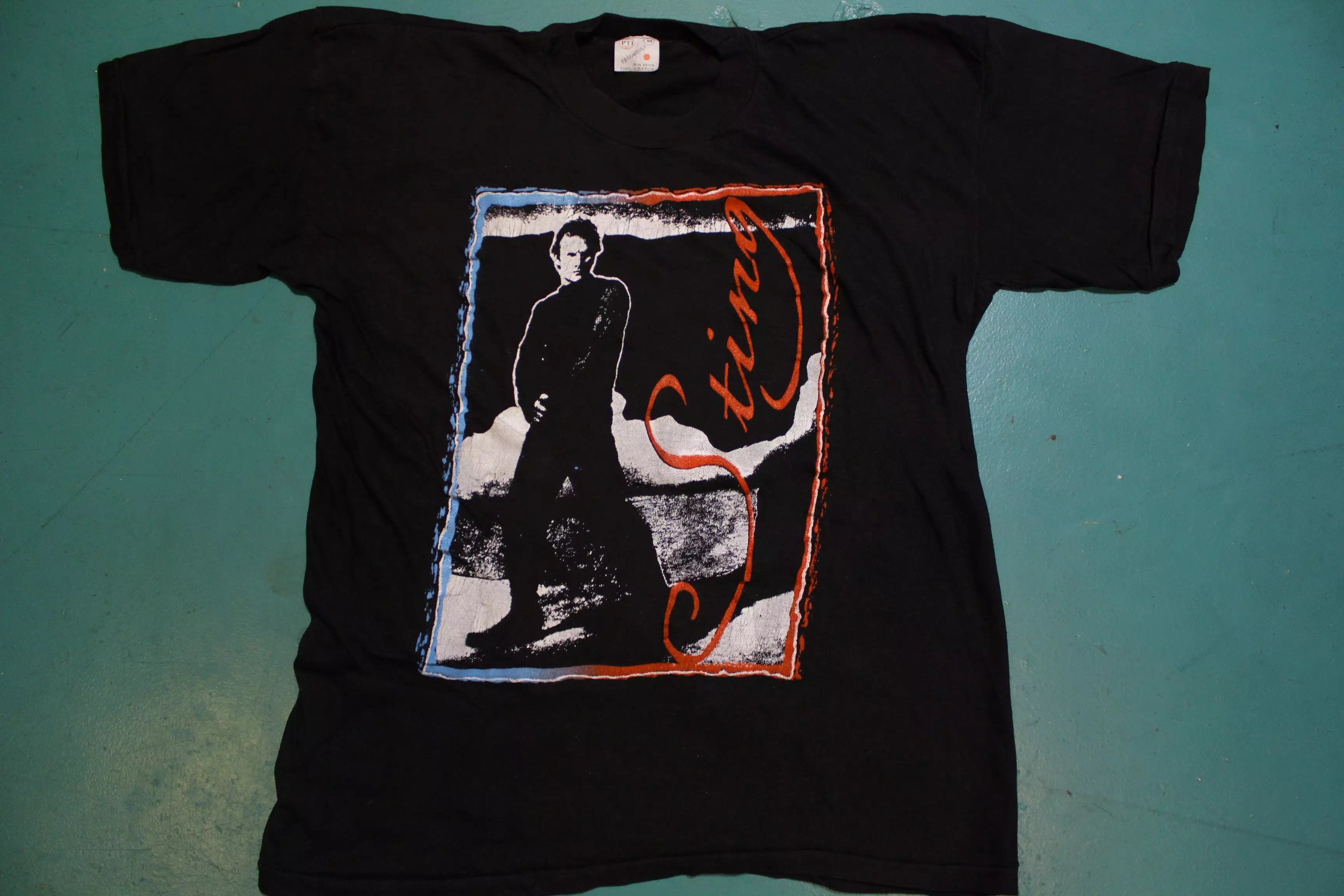 Sting Black Vintage Single Stitch 80's Crewneck Parking Lot T-shirt 1980's