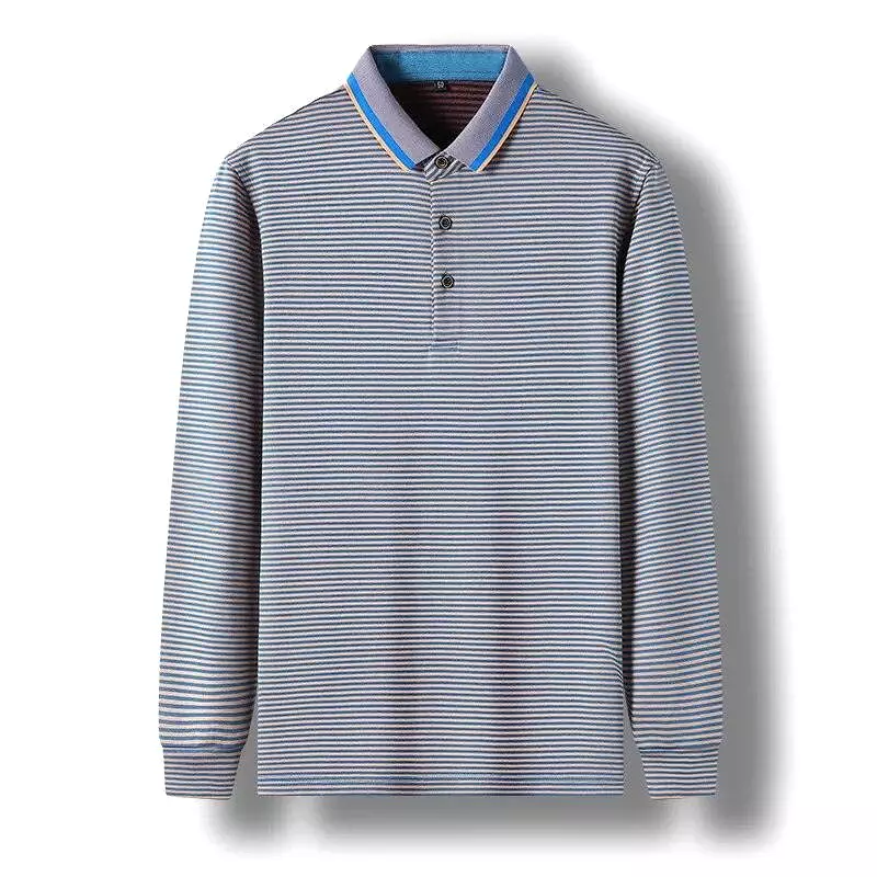 Striped Polo Shirt Long Sleeves