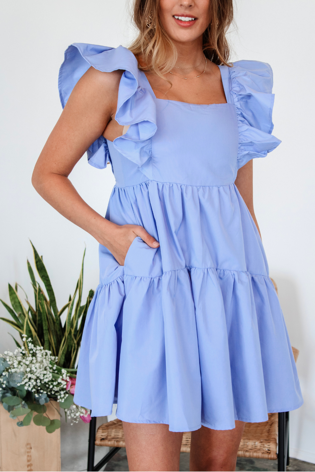 Sunday Kind of Love Dress in Chambray