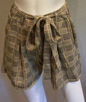 Tan/Gold Checkered Shorts