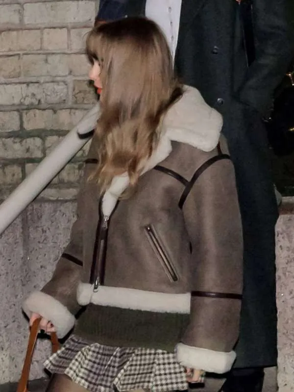 Taylor Swift NYC Shearling Leather Jacket - New American Jackets