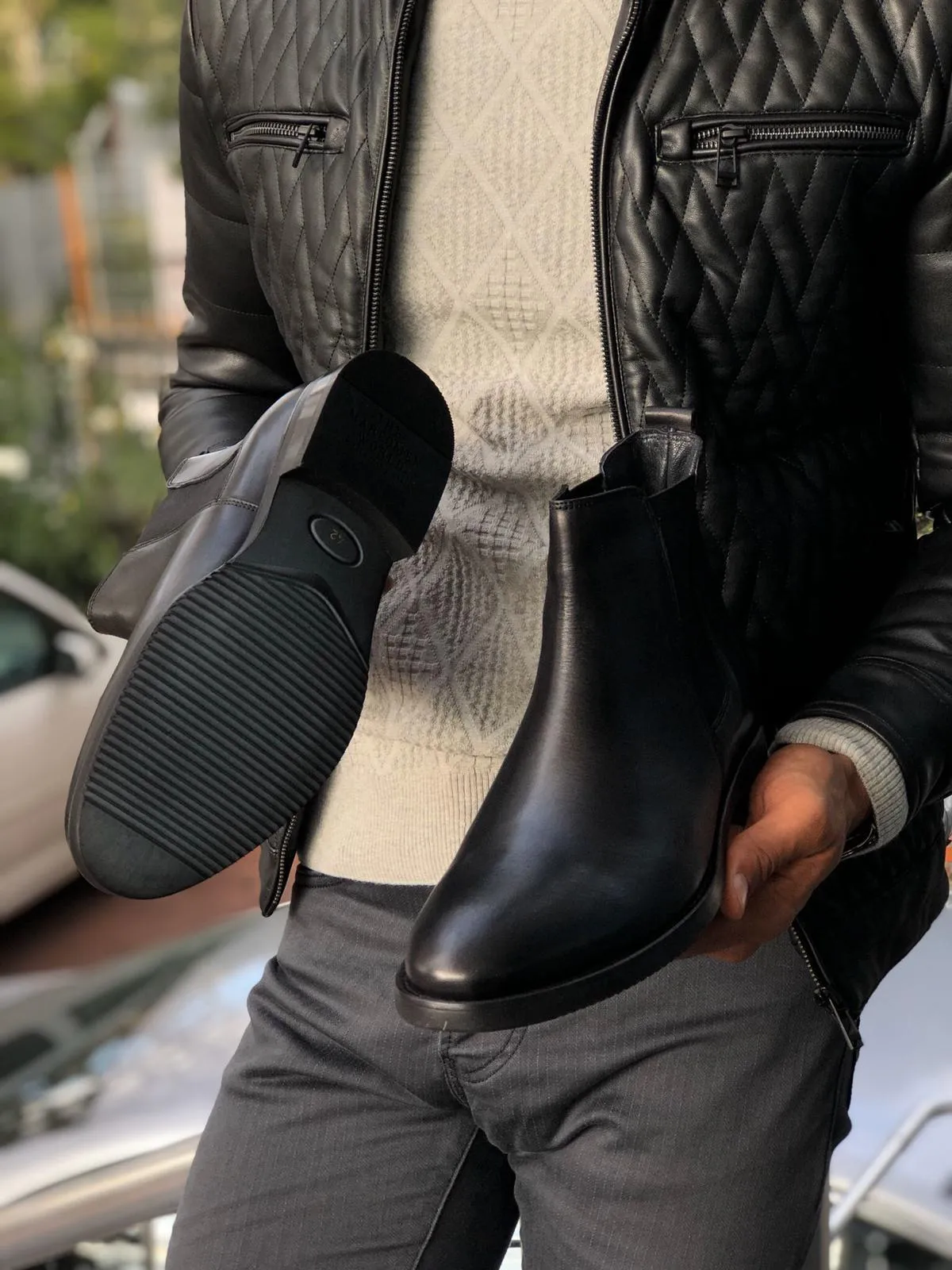 The Aqua Black Chelsea Boots