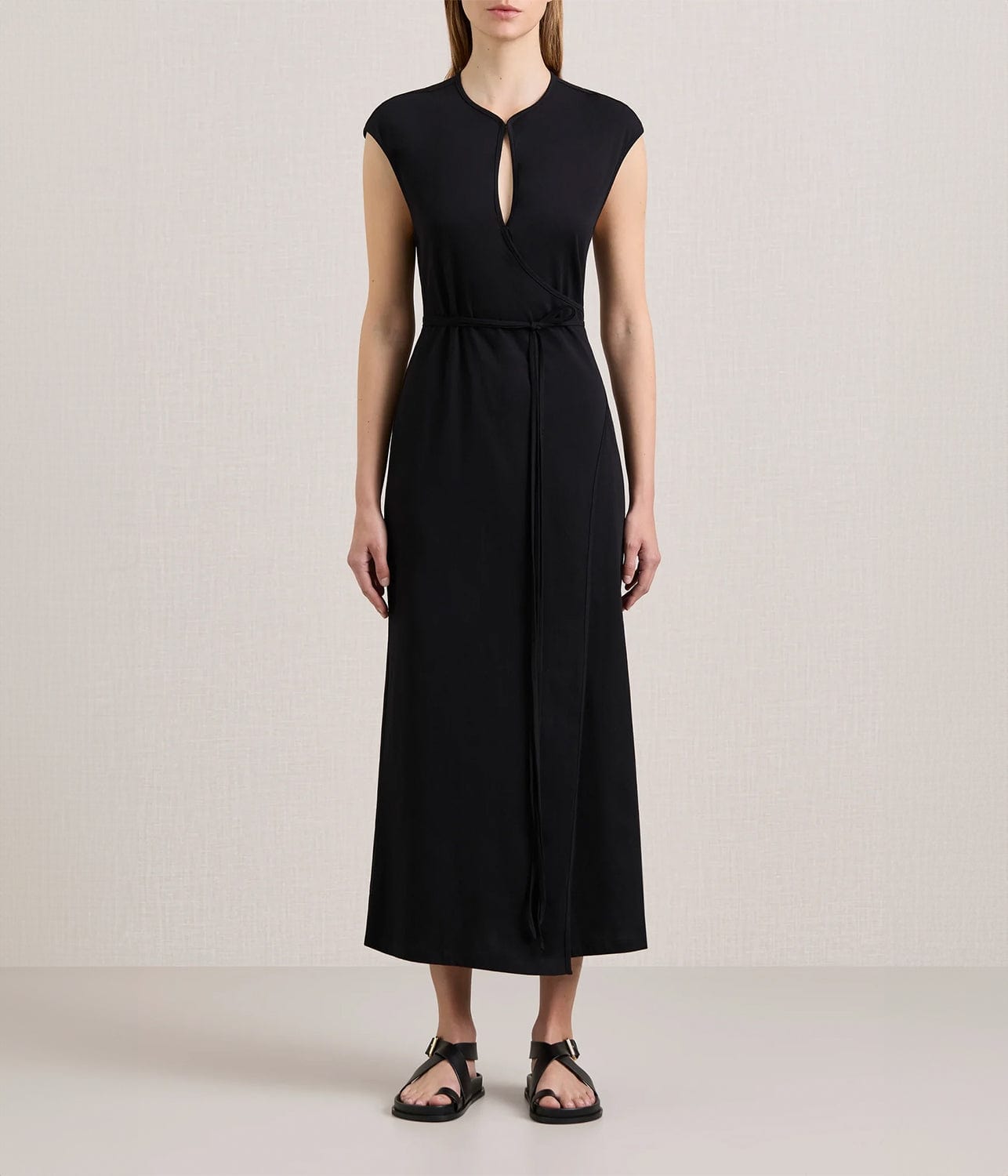 THE LEIGH JERSEY DRESS-  BLACK