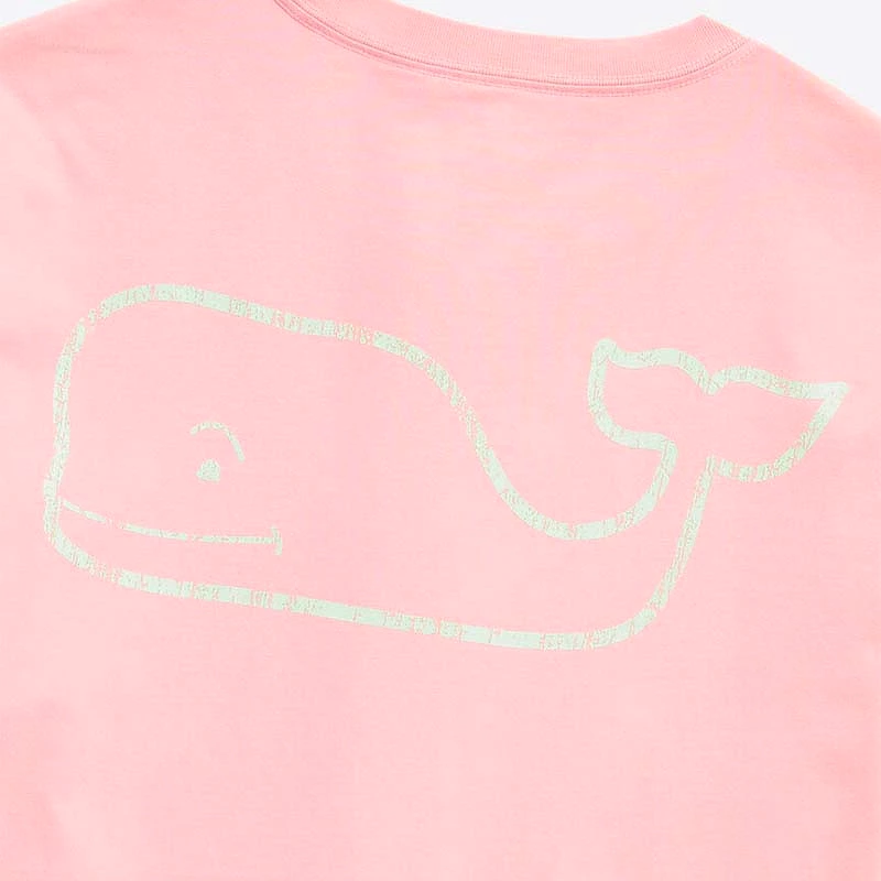 Two Tone Vintage Whale Pocket Long Sleeve T-Shirt