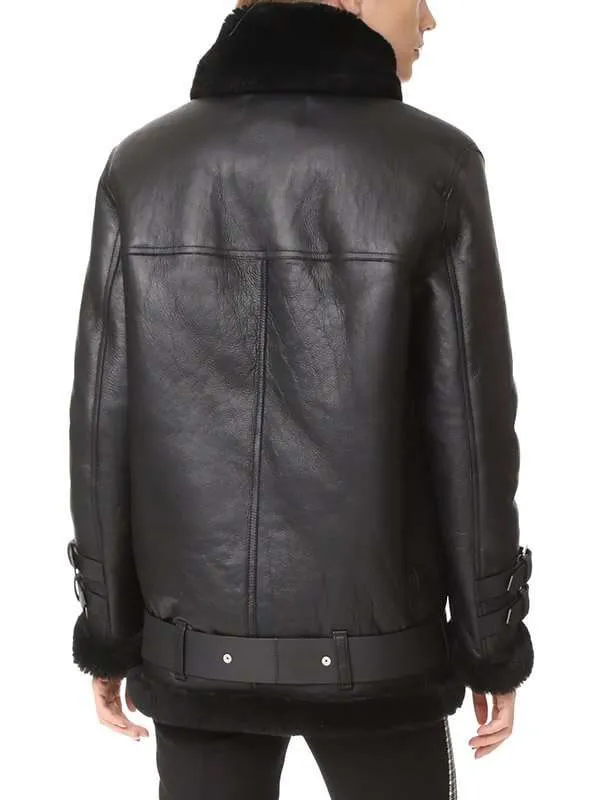 Women Shearling Leather Jacket - New American Jackets